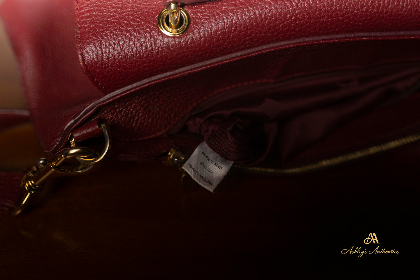 MCM Burgundy/Wine Leather 2-Way Tote Made in Korea