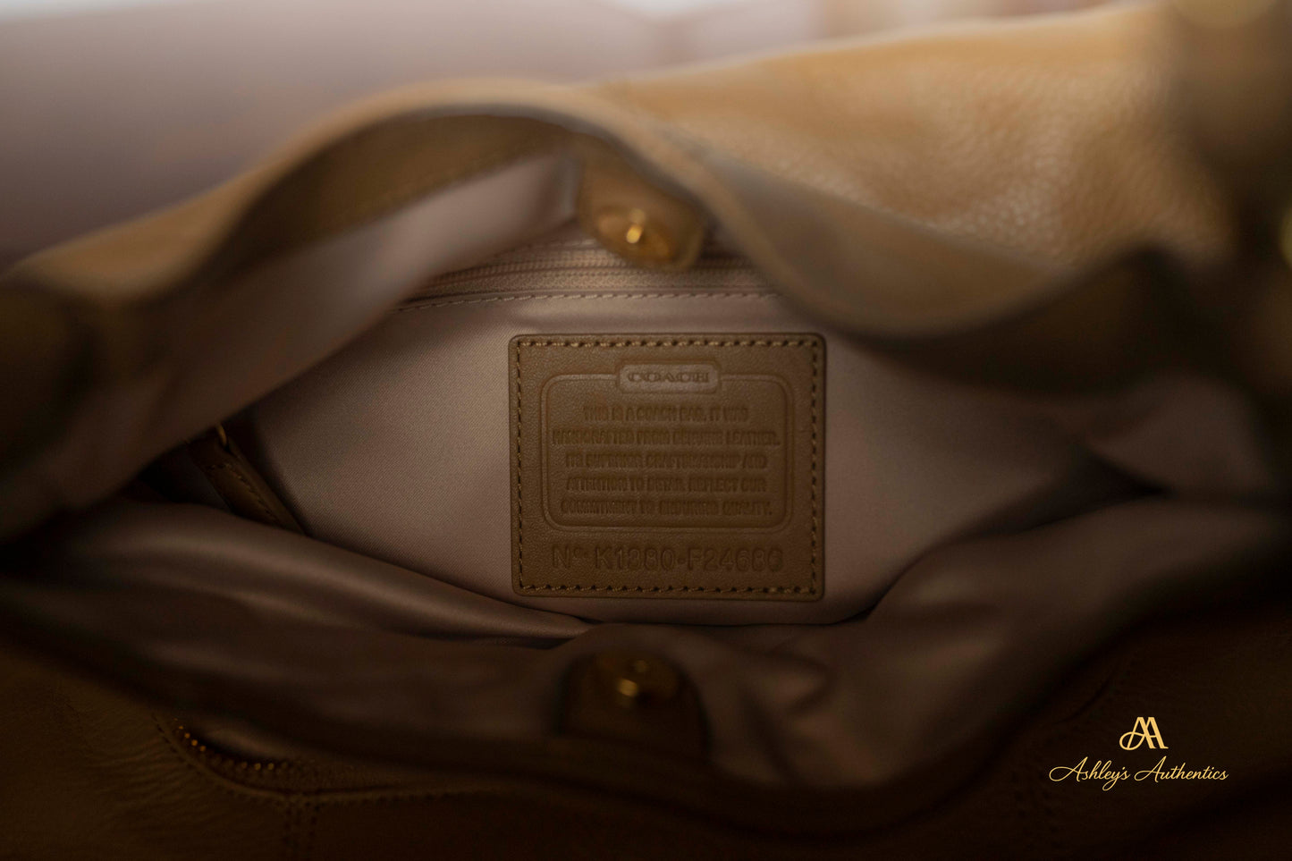 Coach Campbell Leather Triple Entry Leather Hobo Shoulder Bag