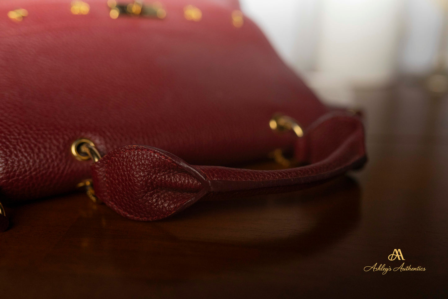 MCM Burgundy/Wine Leather 2-Way Tote Made in Korea