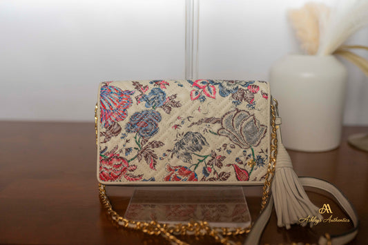 Tory Burch Fleming Printed Wallet on Chain Crossbody Clutch