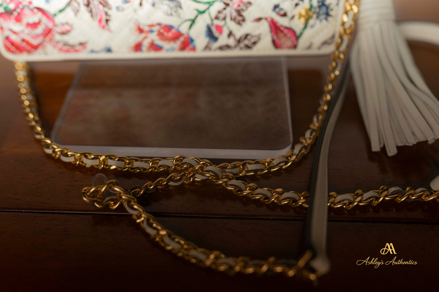 Tory Burch Fleming Printed Wallet on Chain Crossbody Clutch