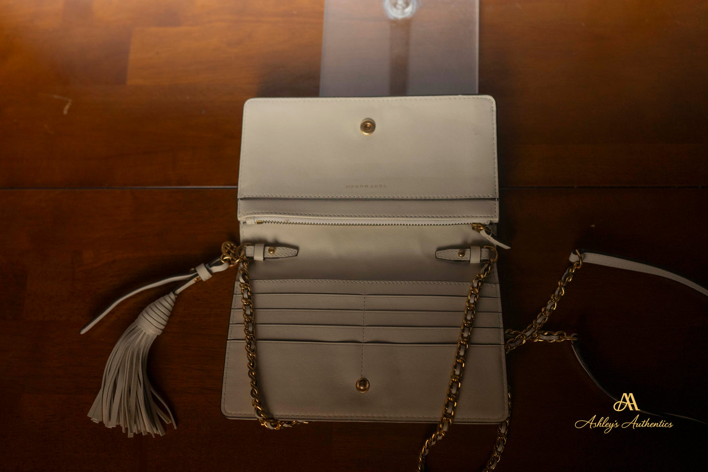 Tory Burch Fleming Printed Wallet on Chain Crossbody Clutch