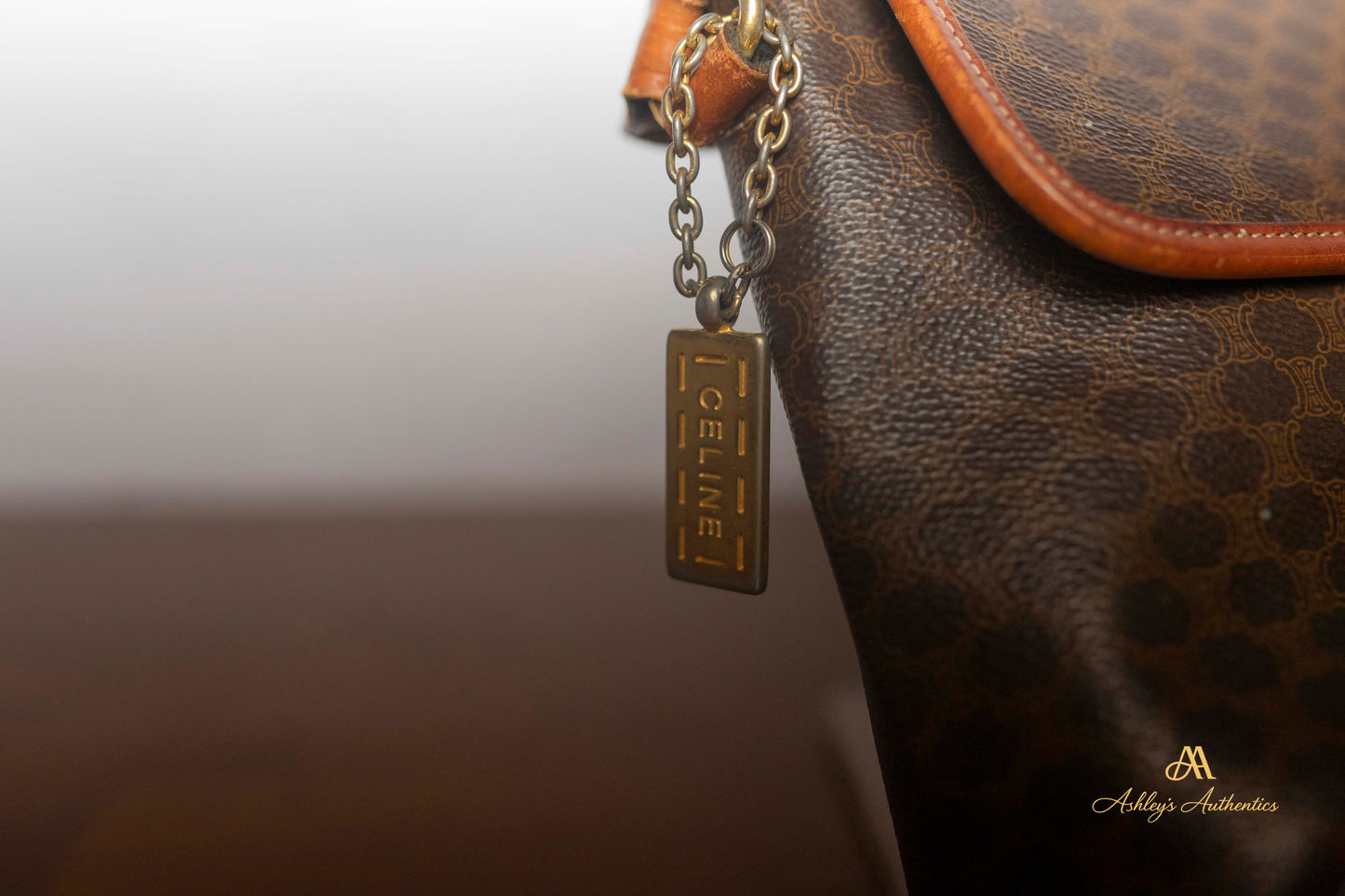 Vintage Celine Leather & Canvas Crossbody