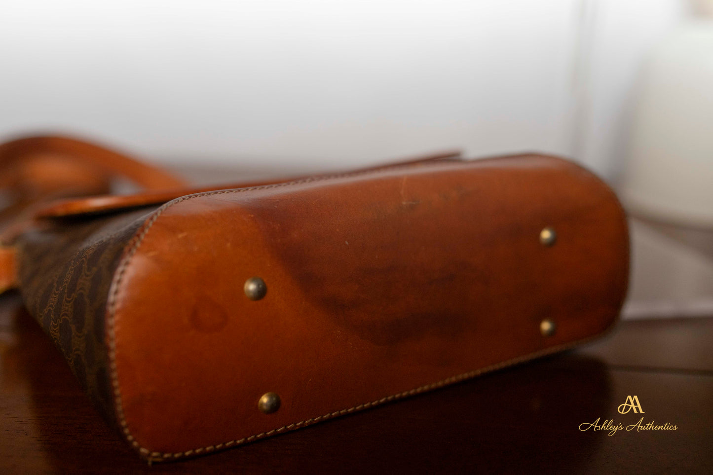 Vintage Celine Leather & Canvas Crossbody