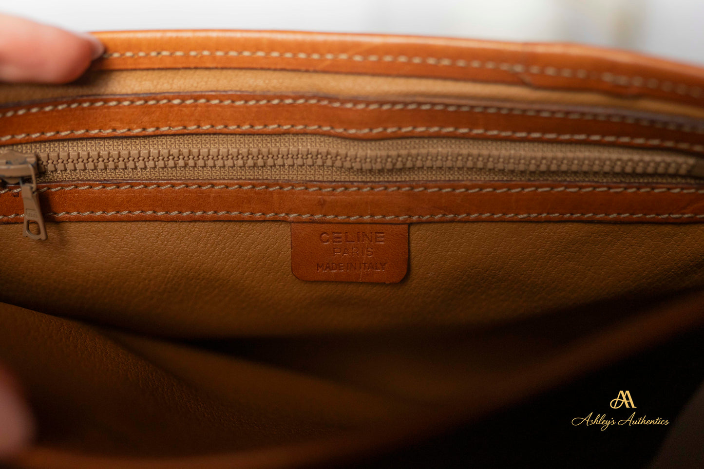 Vintage Celine Leather & Canvas Crossbody