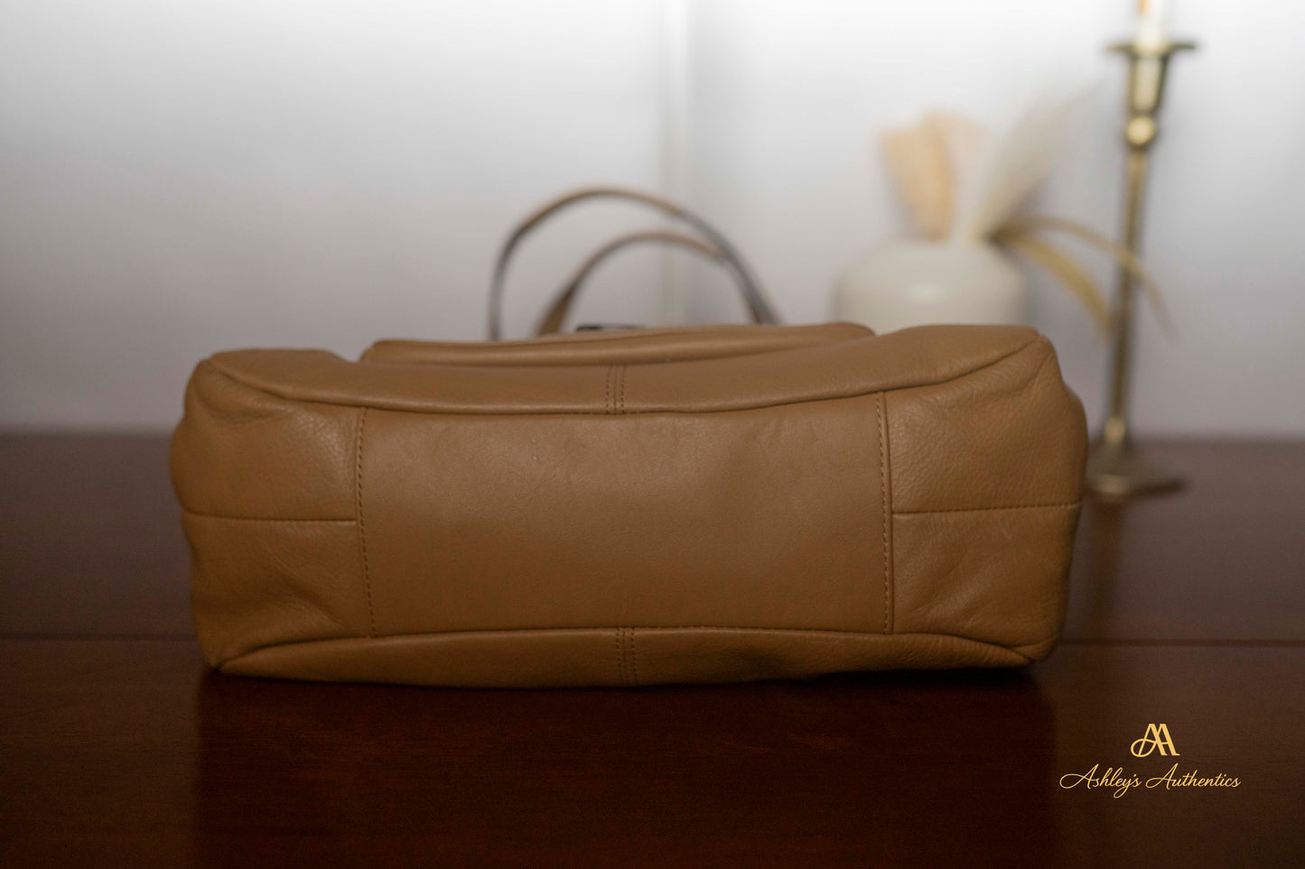 Coach Campbell Leather Triple Entry Leather Hobo Shoulder Bag