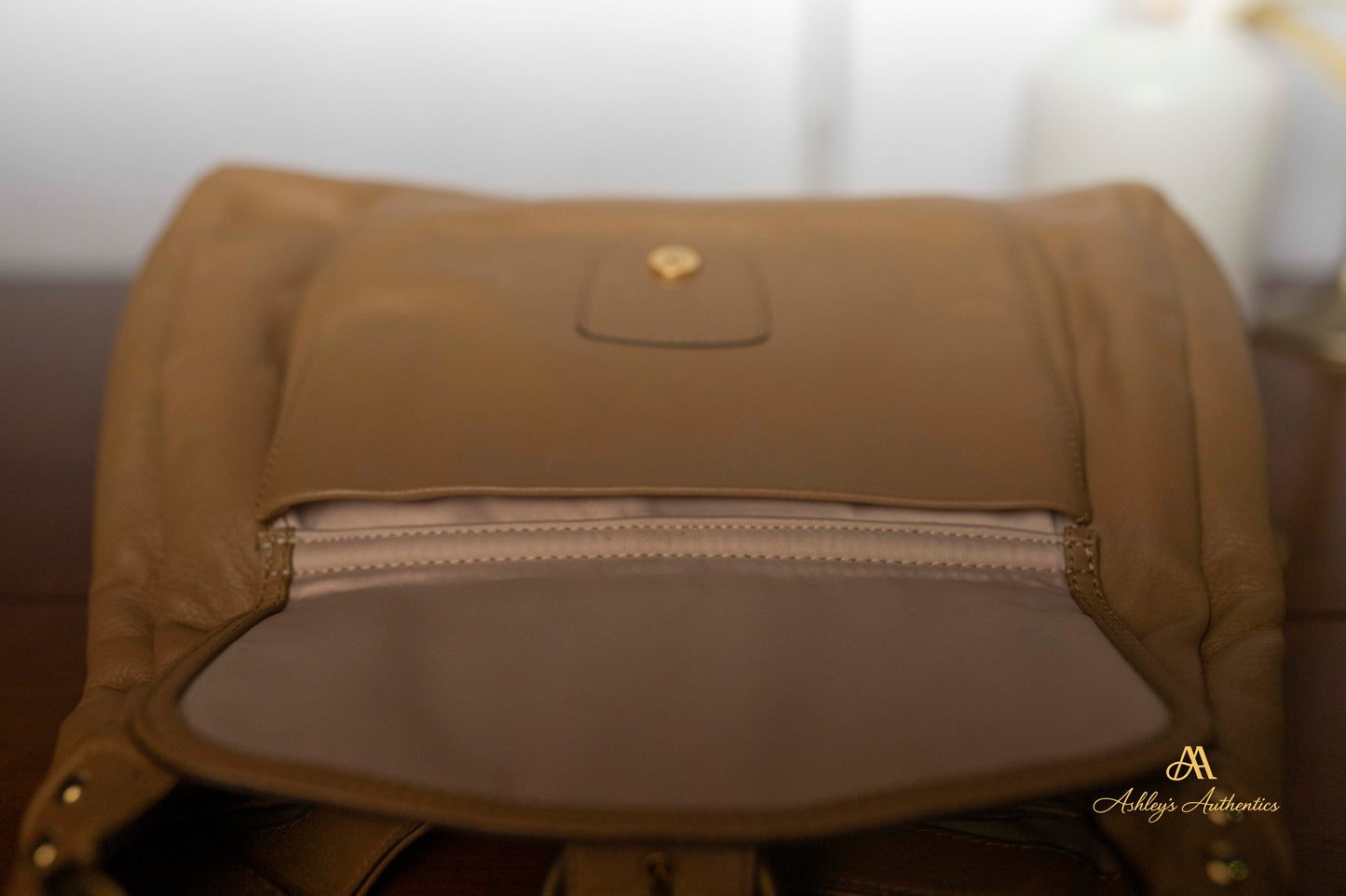 Coach Campbell Leather Triple Entry Leather Hobo Shoulder Bag