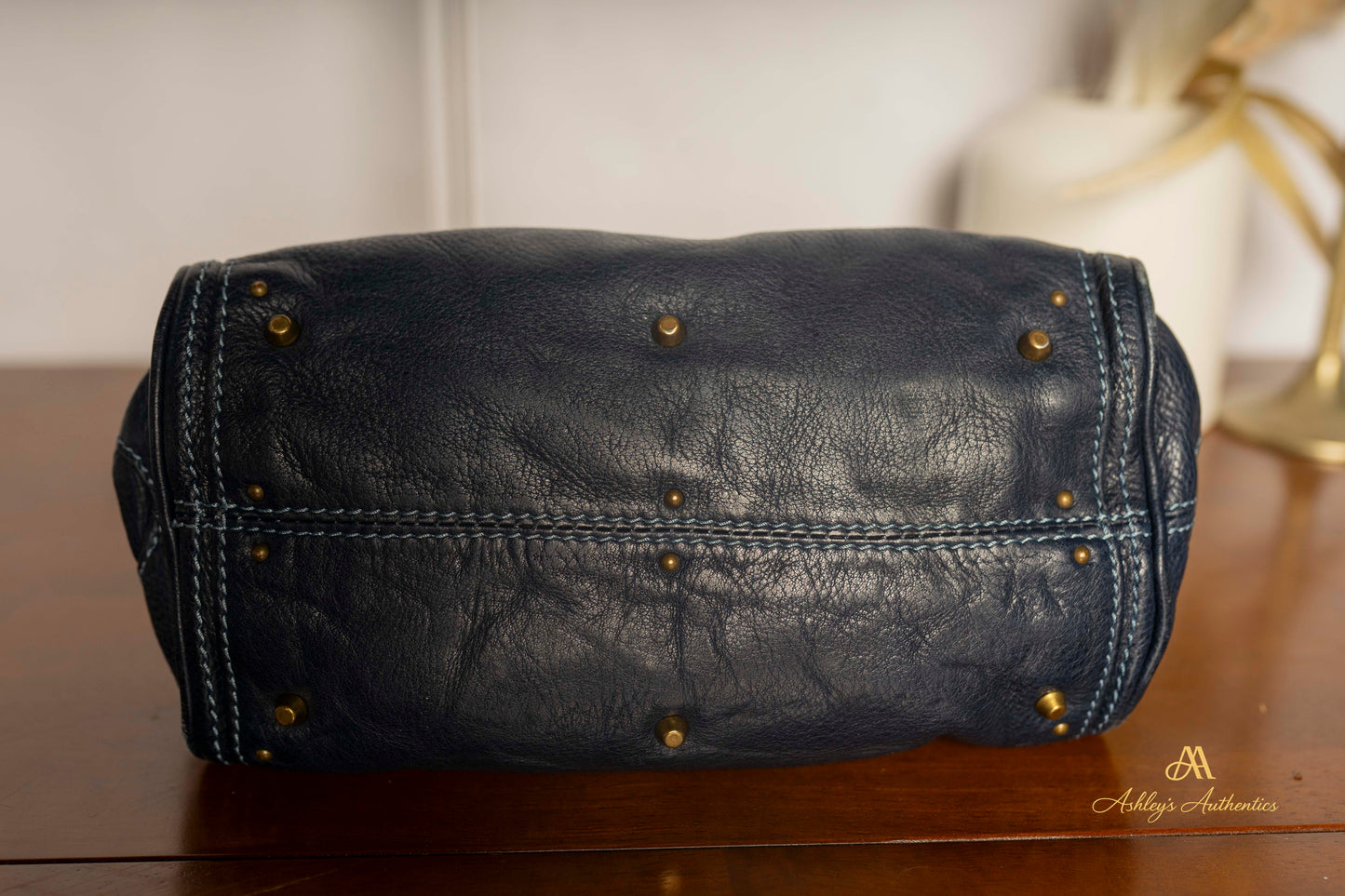 Chloe Paddington Small Navy Blue Leather with Padlock