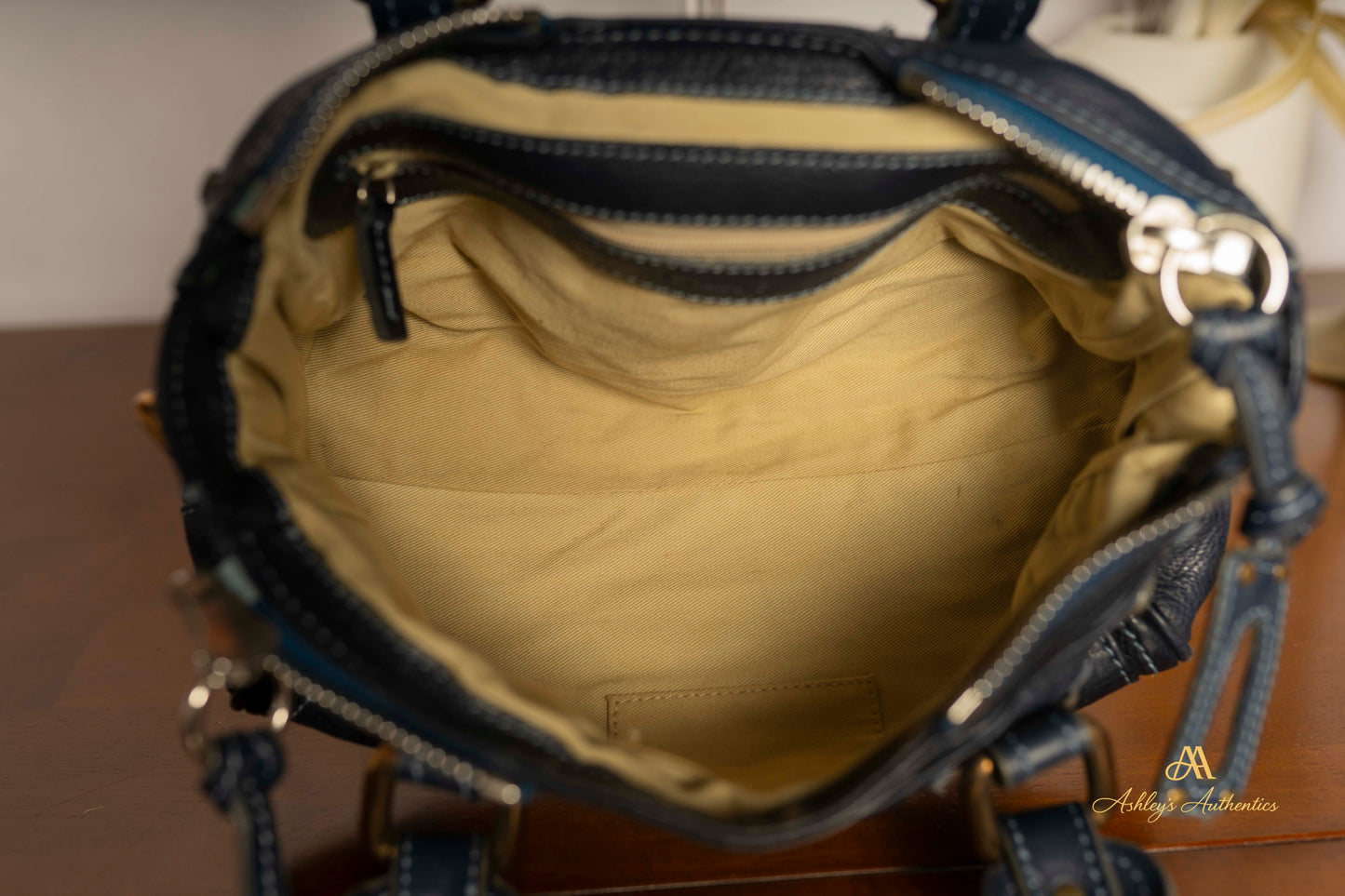 Chloe Paddington Small Navy Blue Leather with Padlock