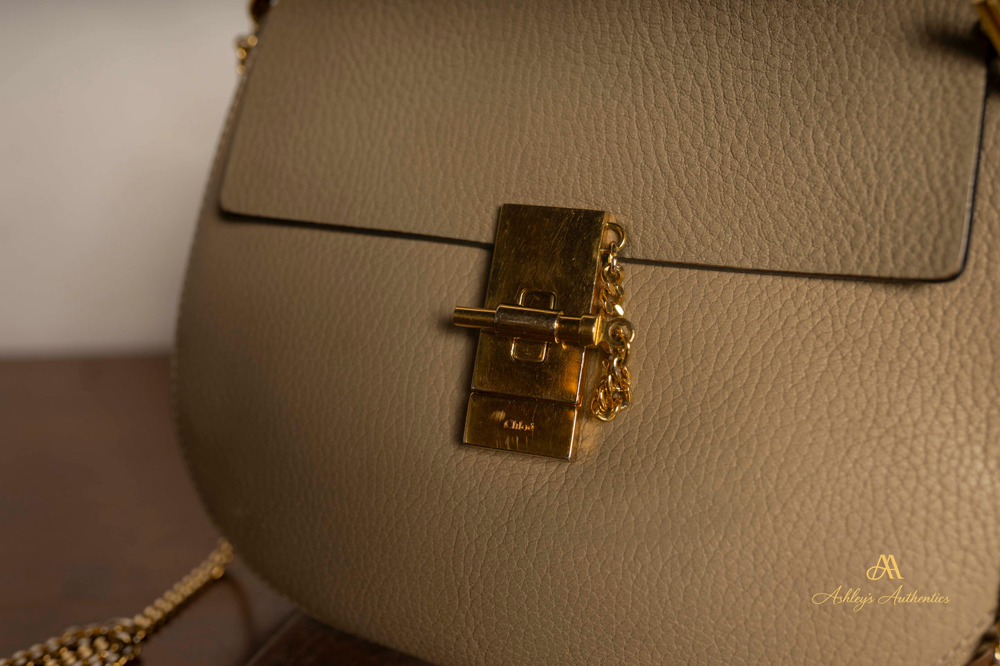 Chloe Drew in Taupe Leather - Vintage