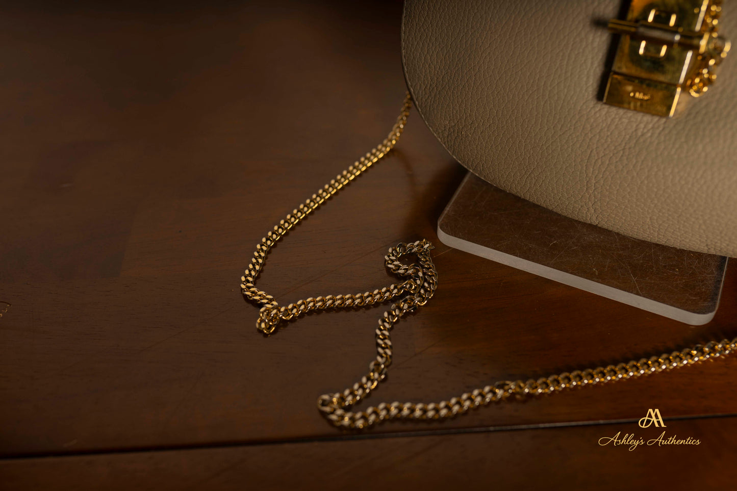 Chloe Drew in Taupe Leather - Vintage