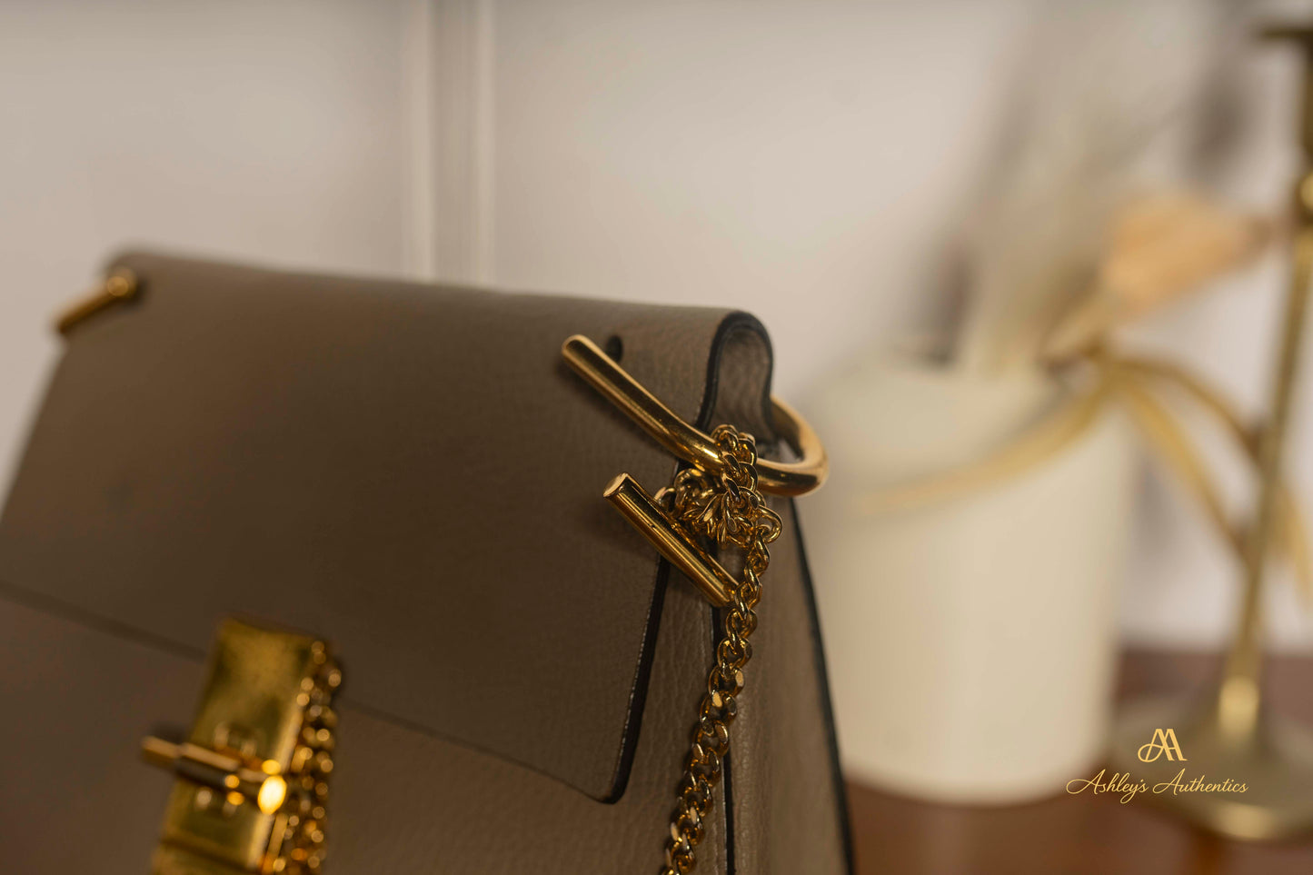 Chloe Drew in Taupe Leather - Vintage