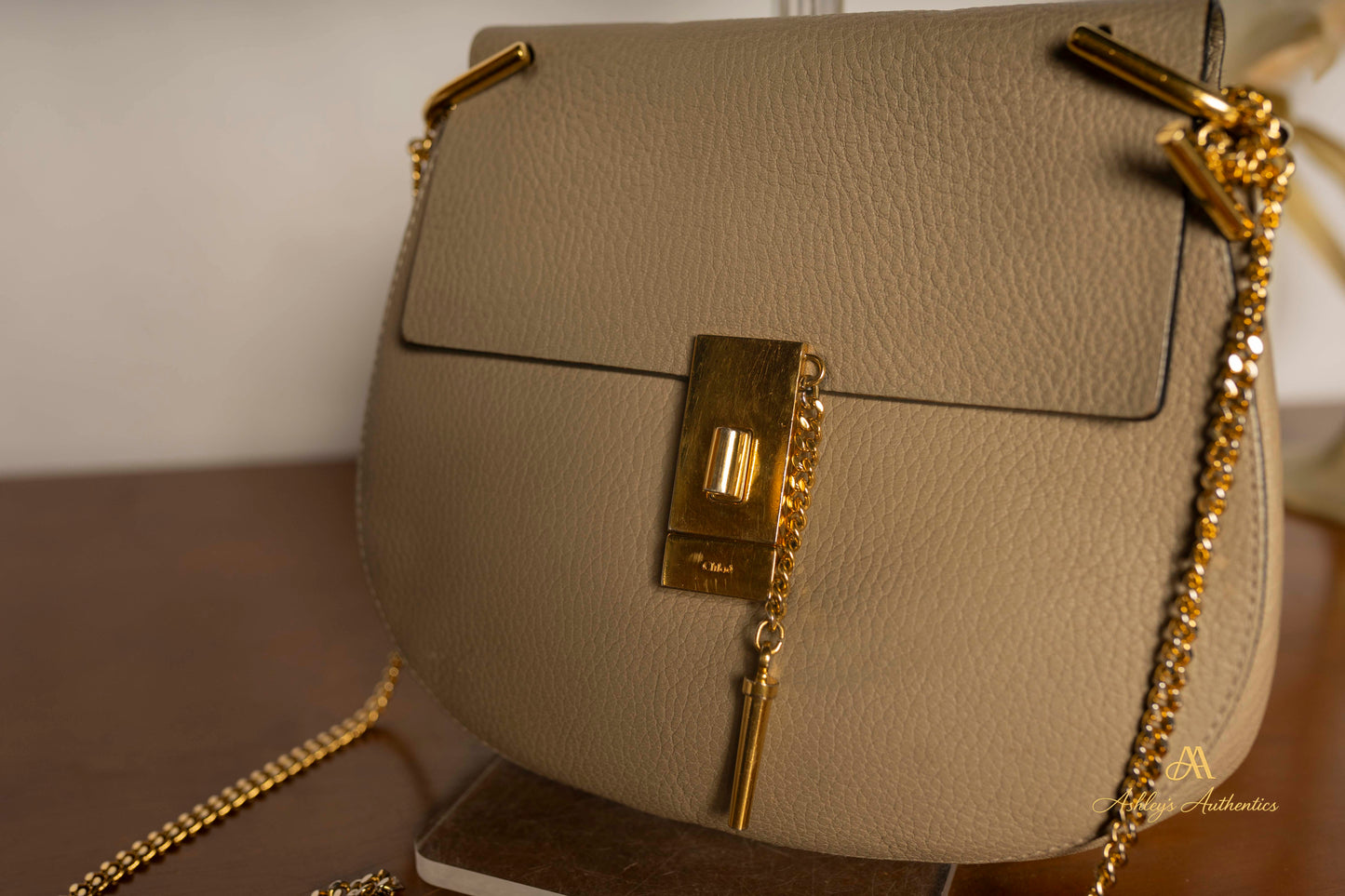 Chloe Drew in Taupe Leather - Vintage