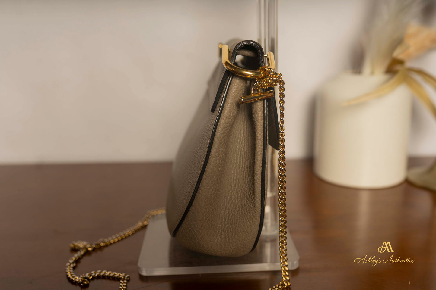 Chloe Drew in Taupe Leather - Vintage