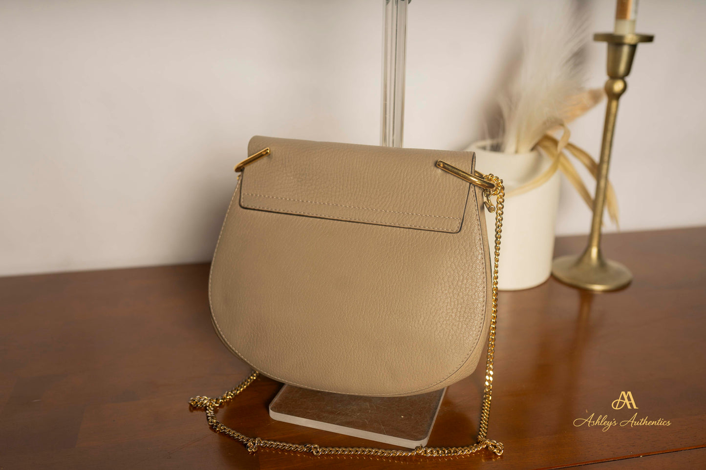 Chloe Drew in Taupe Leather - Vintage