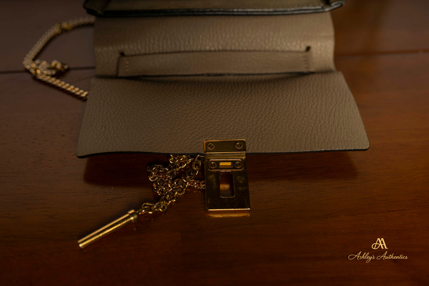 Chloe Drew in Taupe Leather - Vintage