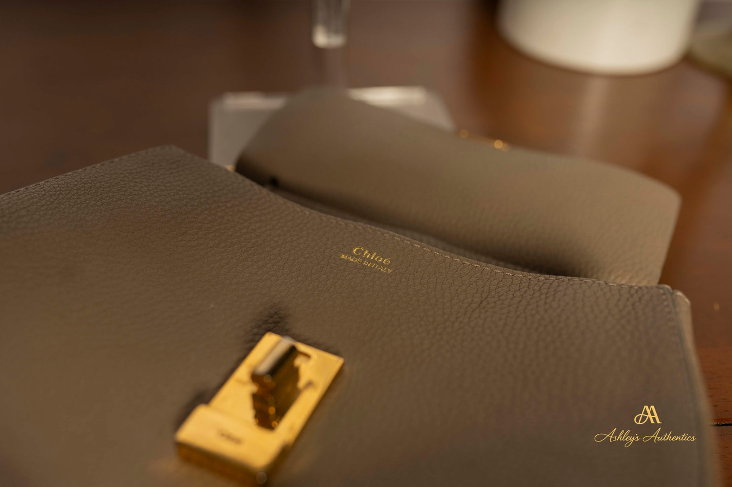 Chloe Drew in Taupe Leather - Vintage